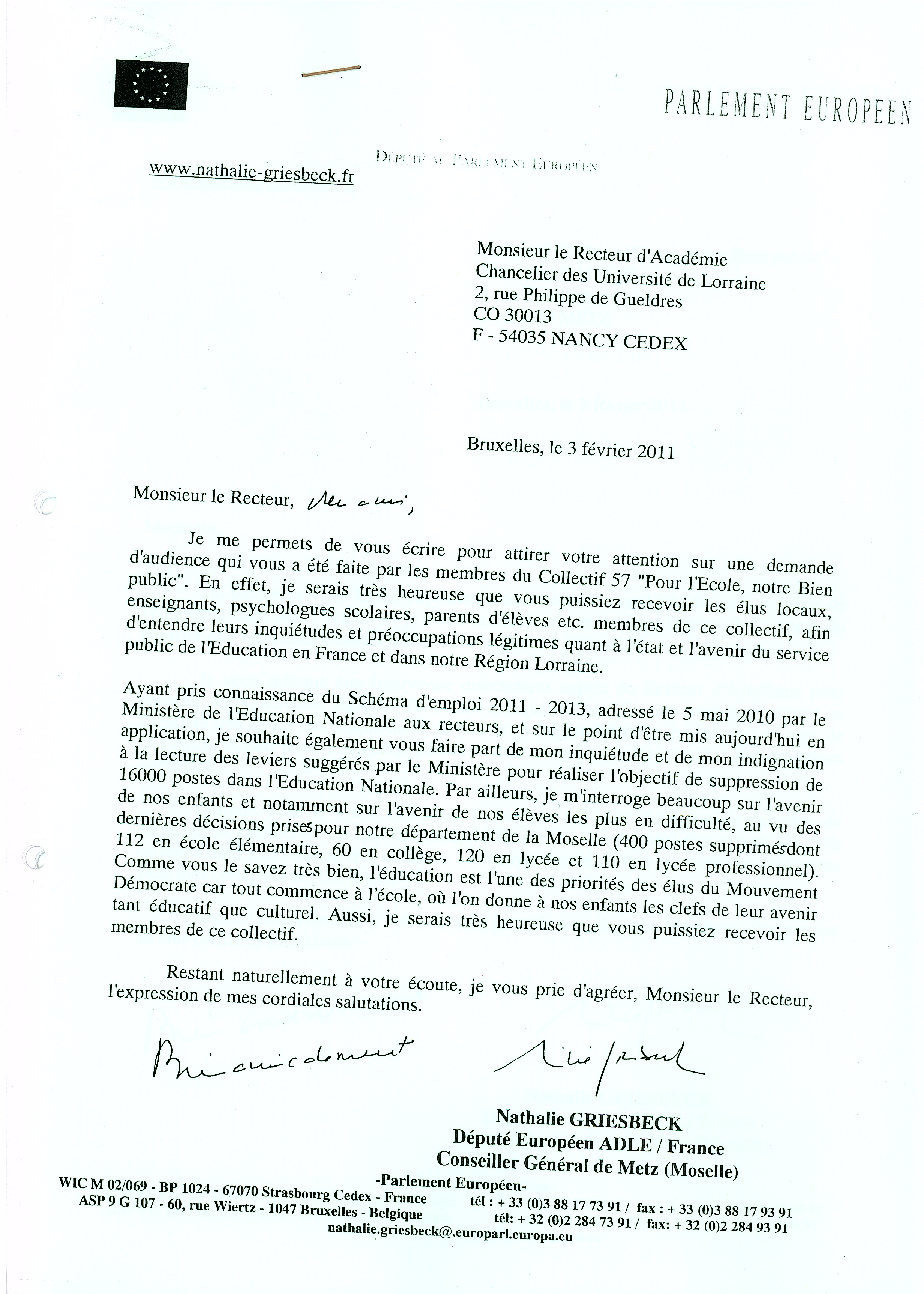Mobilisation pour nos écoles!