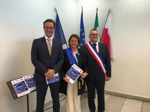 Avec le Consul Général d'Italie et le Maire de Behren-lès-Forbach