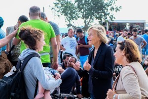 A Idomeni à la frontier Greco-macédonienne